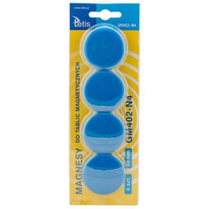 Magnesy Tetis 4cm Niebieskie, 4szt